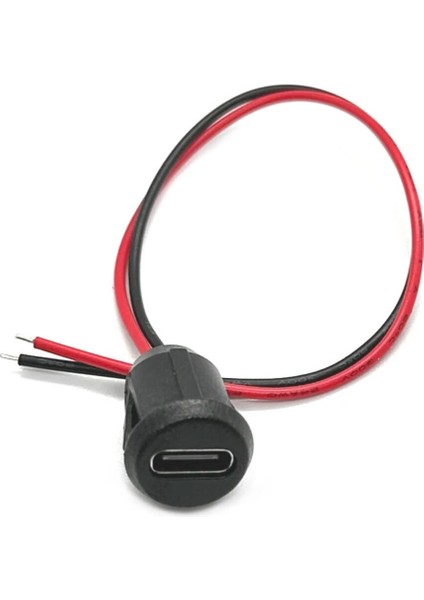 Type C Panel Montaj Dişi Soket 2 Pin 15CM Kablolu Uzatma USB 3.1 Konnektör Araba Kamera Oyuncak