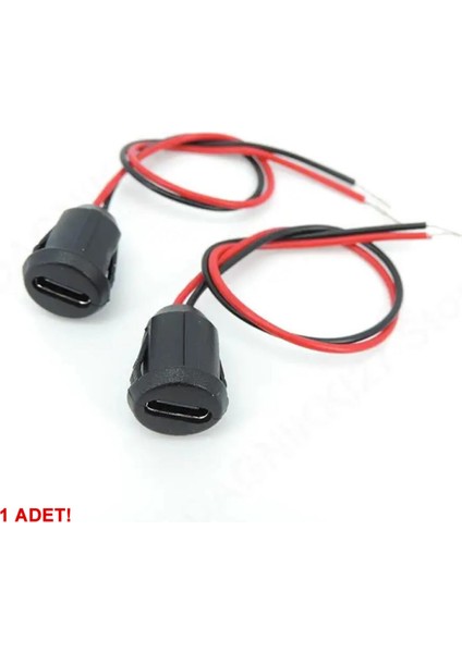 Type C Panel Montaj Dişi Soket 2 Pin 15CM Kablolu Uzatma USB 3.1 Konnektör Araba Kamera Oyuncak