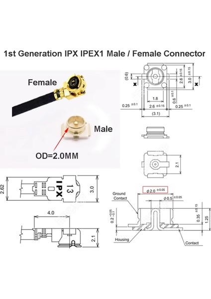 15CM Ipex1 Erkek Ipex1 Dişi Rf Bağlantı Kablosu Altın Kaplama Rf Anten Mhf1 Ufl U.fl Mini Pcıe indirimleri