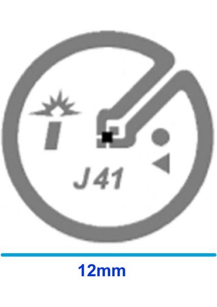 Uhf J41 Etiket Kart 860-960MHZ 12MM Yuvarlak Yapışkanlı Pasif Rfid Film Tag Ürün Araba Kitap Kıyafe modelleri