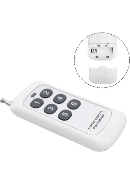 433MHZ Kablosuz Uzaktan Kumanda 6 Buton Teleskopik Anten Garaj Otomatik Kapı Kepenk Bariyer Alarm