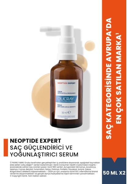 Neoptide Expert Saç Güçlendirici ve Yoğunlaştırıcı Serum 50 ml x2