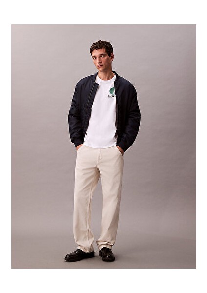 Erkek Beyaz Grafikli Tişört modelleri