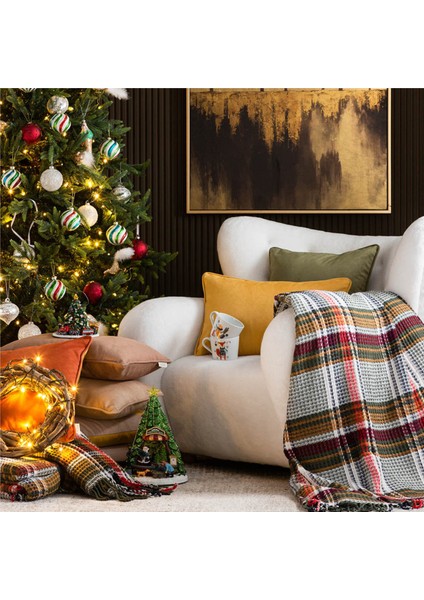 Oxford Kareli Diz Üstü Battaniye Yeşil 130X170 modelleri