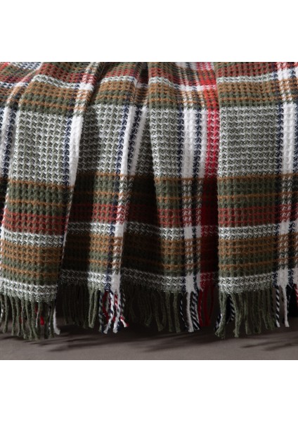 Oxford Kareli Diz Üstü Battaniye Yeşil 130X170 fırsatları