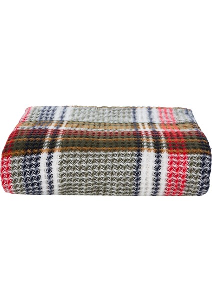 Oxford Kareli Diz Üstü Battaniye Yeşil 130X170