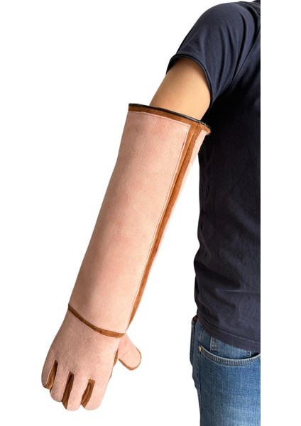 Kedi Tutma Yakalama Eldiveni (Çift Katlı) Yırtılmaz 60 cm Uzun fırsatları