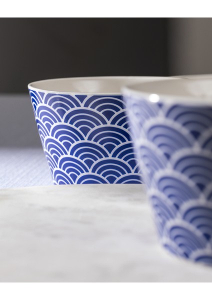 Miller 2'li Kase Seti - Mavi/Beyaz - 10 cm