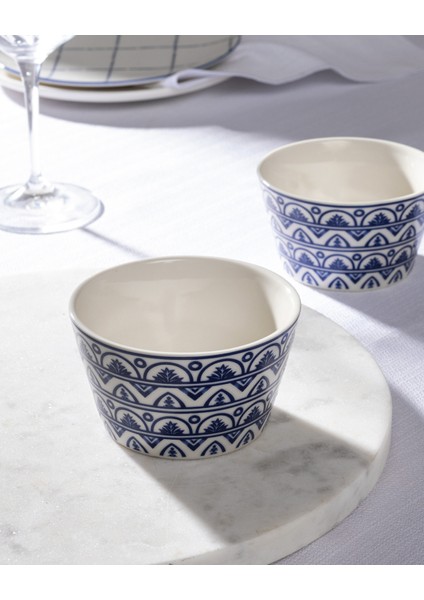 Perla 2'li Kase Seti - Mavi/Beyaz - 10 cm indirimleri