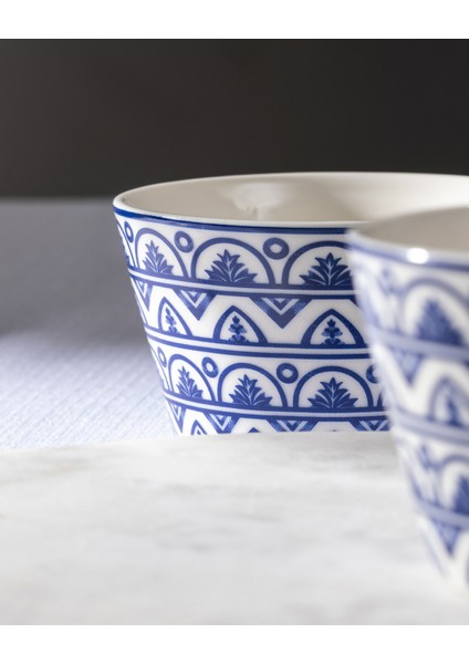 Perla 2'li Kase Seti - Mavi/Beyaz - 10 cm