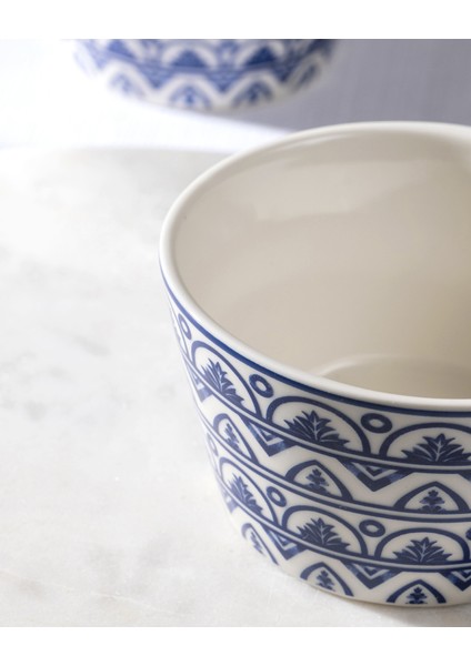 Perla 2'li Kase Seti - Mavi/Beyaz - 10 cm