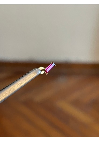 %100 G23 Titanyum Uzun Baget Taşlı Detay Flatback Kıkırdak Helix Conch Tragus Labret Piercing fırsatları