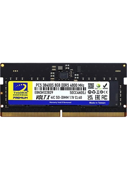 Sodimm Ddr5 8gb 4800MHZ CL40 Notebook Ram