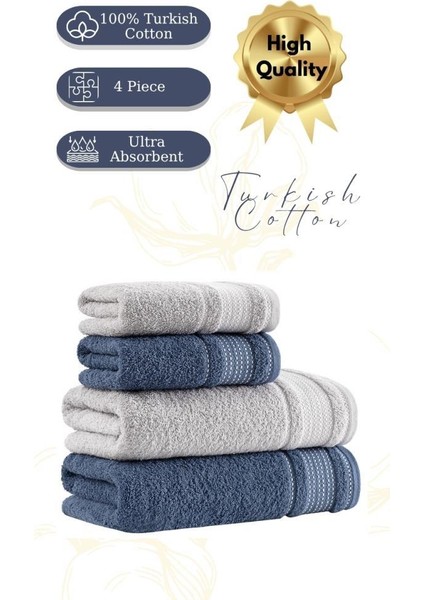 Premium 4 Lü Havlu Seti Ladin 50X90/70X140 cm