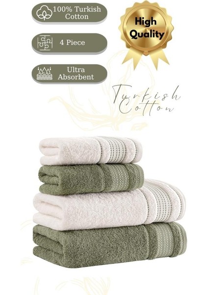 Premium 4 Lü Havlu Seti Ladin 50X90/70X140 cm modelleri