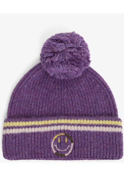 Bg Store Kız Çocuk Mor Atkı Bere Takım