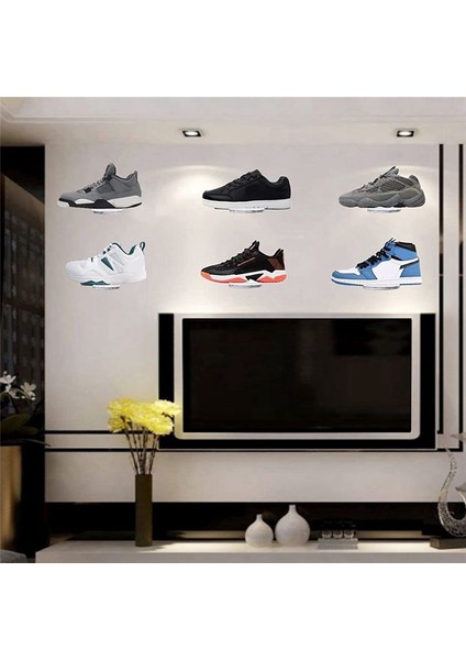 9 Adet Duvar Montajı Için Temiz Akrilik Yüzer Raflar, Ayakkabı Rafları, Yüzen Spor Ayakkabı Ekranı, Raf Göster, Duvar Ayakkabı Rafı (Yurt Dışından) fiyatları