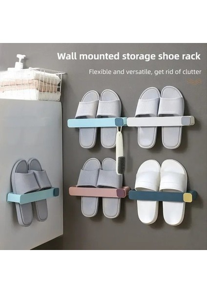 Banyo Terlik Rafı Deliğe Gerek Yok Duvar Monte Entegre Ayakkabı Rafı Alan Tasarlayan Banyo Rafı B B B (Yurt Dışından) modelleri