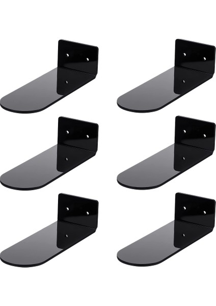 6 Paket Yüzen Ayakkabı Rafları, Siyah Akrilik Duvara Monte Ayakkabı Ekran Rafları, Ekran Koleksiyon Ayakkabı ve Spor Ayakkabı Için (Yurt Dışından)