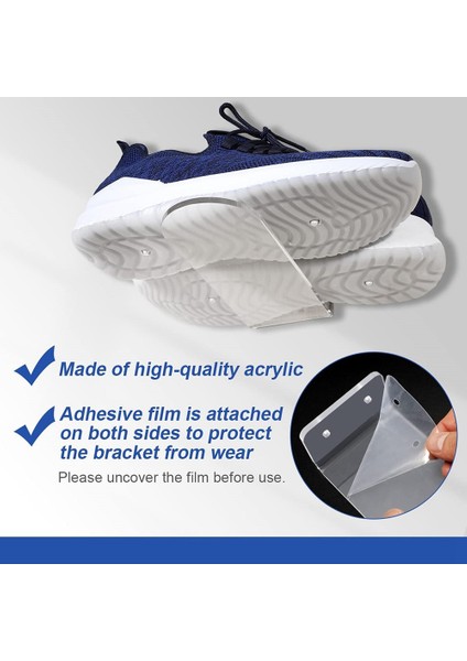 6 Paket Yüzen Ayakkabı Rafları, Siyah Akrilik Duvara Monte Ayakkabı Ekran Rafları, Ekran Koleksiyon Ayakkabı ve Spor Ayakkabı Için (Yurt Dışından) modelleri