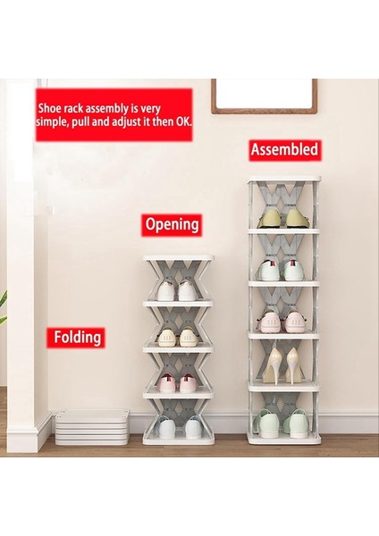 Montajsız Ayakkabı Rafı, Katlanabilir ve Tasarruf Alanı, Yatak Odası, Giriş Yolu, Dolap, Oturma Odası Için Dikey Ayakkabı Organizatörü (Yurt Dışından) modelleri
