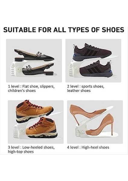 Bir Çift Ayakkabının Ayakkabı Yuvası Organizatörü,% 50 Ayakkabı Depolama Alanından Tasarruf Edin, Ayakkabı Depolama Rafı, 16 Adet, Beyaz (Yurt Dışından) modelleri