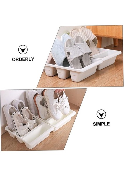 3pcs Depolama Ayakkabı Tepsisi Depolama Rafları Plastik Ayakkabı Rafı Giriş Yolu Plastik Organizatör Kutusu Ayakkabı Rafı (Yurt Dışından) modelleri