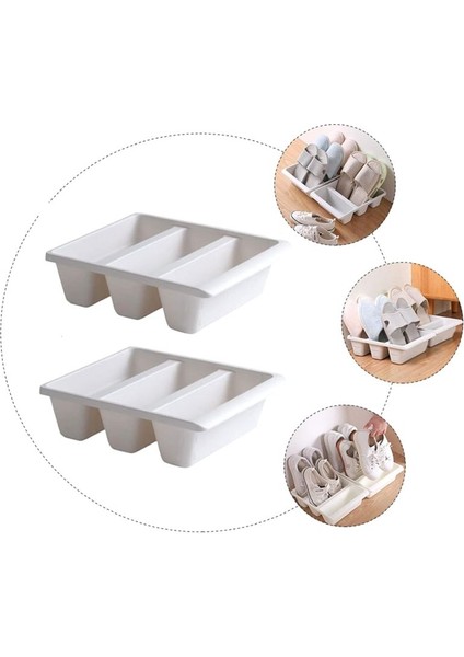 3pcs Depolama Ayakkabı Tepsisi Depolama Rafları Plastik Ayakkabı Rafı Giriş Yolu Plastik Organizatör Kutusu Ayakkabı Rafı (Yurt Dışından) fırsatları