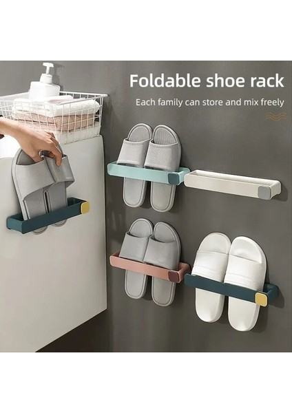 Banyo Terlik Rafı Deliğe Gerek Yok Duvar Monte Entegre Ayakkabı Rafı Alan Tasarlayan Banyo Rafı D (Yurt Dışından) indirimleri