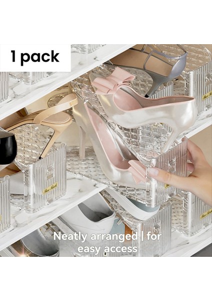 Ayakkabı Yuvaları Organizatör, Ayarlanabilir Seviye Ayakkabı Rafı, Ayak Çiftleri Için Alan Kurtarıcı Istifleyiciler (Clear, 3 Paket) C (Yurt Dışından) indirimleri