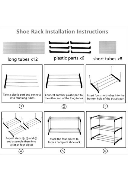Istiflenebilir Küçük Ayakkabı Rafı, Giriş Yolu, Koridor ve Dolap Alanı Tasarruf Depolama ve Organizasyonu (5 Katmanlı, Siyah) (Yurt Dışından) fırsatları
