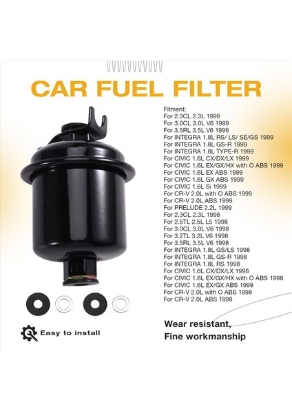 Honda Acura Integra Civic Accord Için Yakıt Filtresi 16010-ST5-E01 (Yurt Dışından) fırsatları