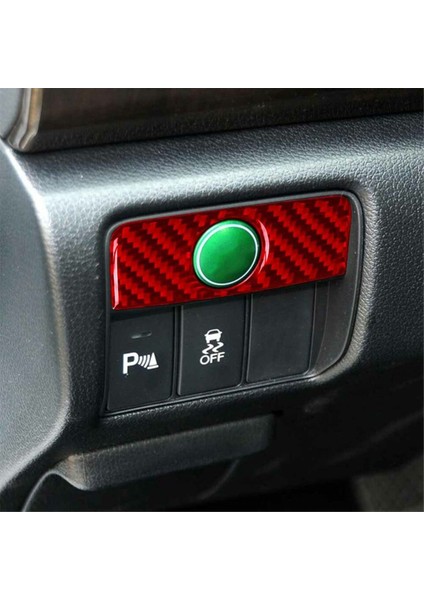 Honda Accord 2013-17 Için Kırmızı Karbon Fiber Econ Düğme Paneli Kapağı (Yurt Dışından) indirimleri