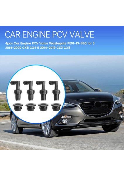 Mazda 3 2014-2020 Için 4 Adet Araba Motoru Pcv Valf Atık Kapağı PE01-13-890 (Yurt Dışından) fırsatları