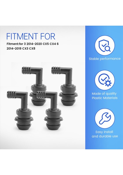 Mazda 3 2014-2020 Için 4 Adet Araba Motoru Pcv Valf Atık Kapağı PE01-13-890 (Yurt Dışından) indirimleri