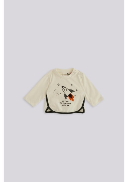 Bg Store Erkek Bebek Ekru Sweatshirt