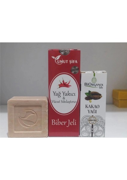 Yağ Yakıcı Jel + Kakao Yağı + Karamel Sabunu