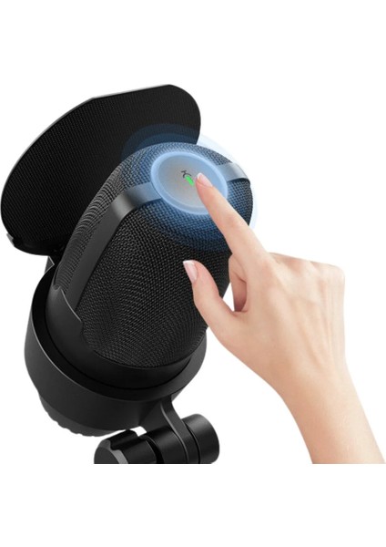 Mv-9 Siyah Rgb USB Oyuncu Yayıncı ve Podcast Için Uyumlu Condenser Mikrofon