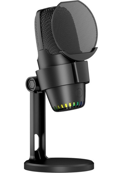 Mv-9 Siyah Rgb USB Oyuncu Yayıncı ve Podcast Için Uyumlu Condenser Mikrofon