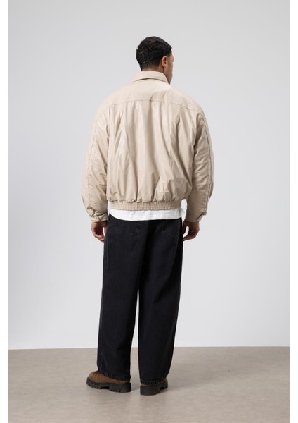 Basıc Suni Deri Oversize Ceket Taş fırsatları