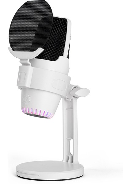 Mv-9 Beyaz Rgb USB Oyuncu Yayıncı ve Podcast Için Uyumlu Condenser Mikrofon