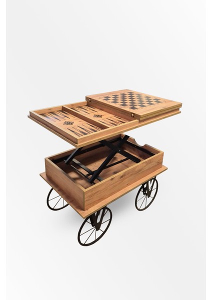 Akıllı Çok Fonksiyonlu Satranç ve Tavla Orta Sehpası