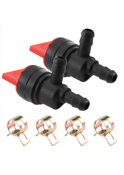 Briggs & Stratton Için 2 Adet 1/4 Inç 90 Derece Yakıt Kapatma Vanası (Yurt Dışından) modelleri