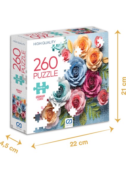 Çiçekler - 260 Parçalı Puzzle