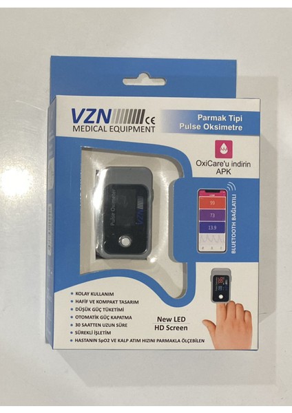 BM1000C Parmak Tipi Pulse Oksimetre | Bluetooth Bağlantılı | Spo2 ve Nabız Ölçer | OLED Ekran | Taşınabilir ve Hafif Tasarım | Gerçek Zamanlı Veri Aktarımı