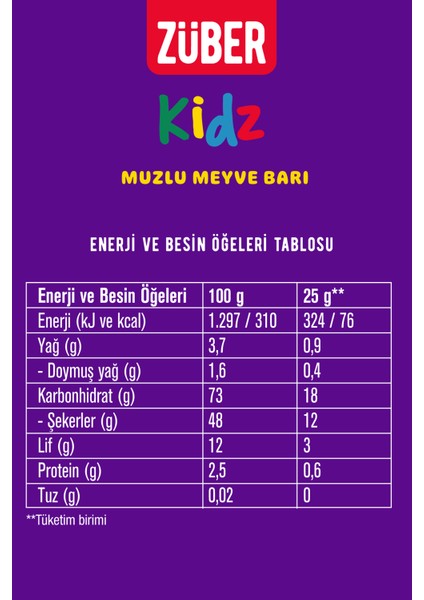 Kidz Muzlu Meyve Bar 25g X 16 Adet fiyatları