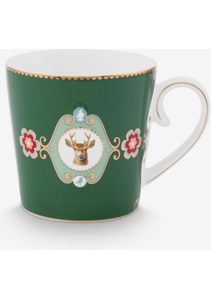 Love Birds Yeşil Porselen Kupa 250 ml