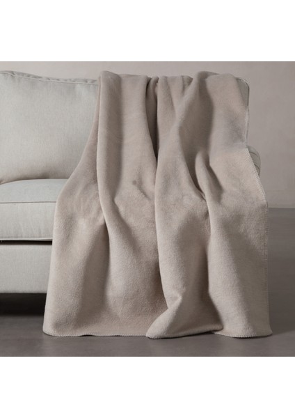 Enny Çift Taraflı Battaniye Bej Ekru 200X220
