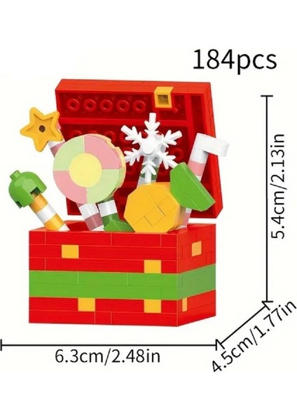 Yılbaşı Şeker Kutusu 3D Yapboz (184 Parça) | Nano Blok Noel Dekor Seti fiyatları