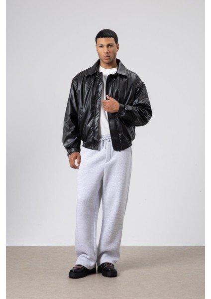 Basıc Suni Deri Oversize Ceket Siyah fiyatları